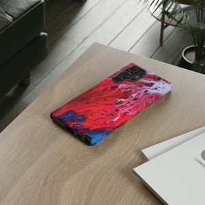 Bright Red Ink Art Android Case (Protective) Phone Case