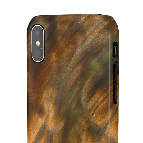 Gold Sand Ink Art iPhone Case (Slim) Phone Case