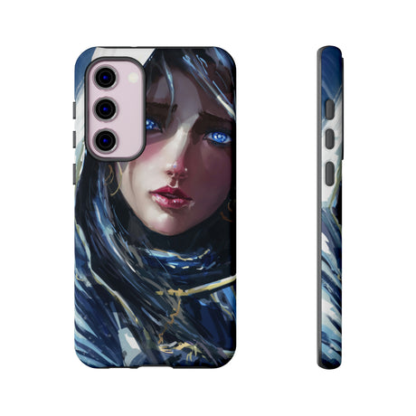 Paladin Girl Blue Eyes Android Case (Protective) Samsung Galaxy S23 Plus Glossy Phone Case