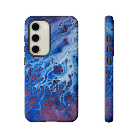 Ice Blue River Ink Art Android Case (Protective) Samsung Galaxy S23 Matte Phone Case