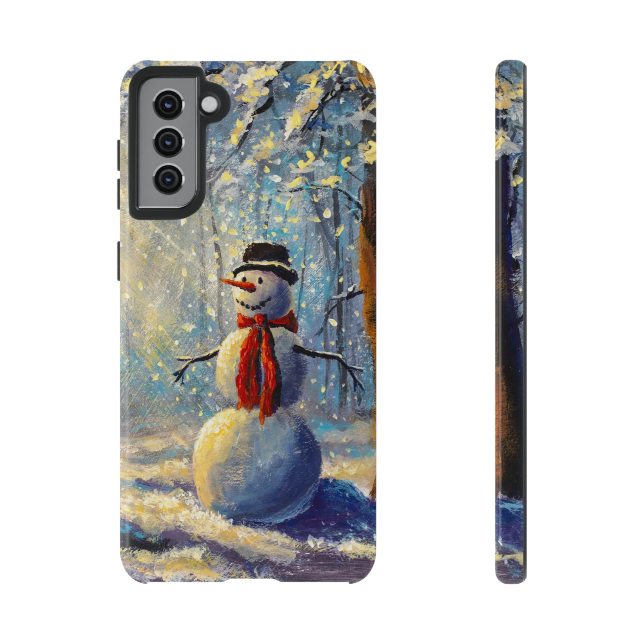 Happy Snowman Android Case (Protective) Samsung Galaxy S21 Plus Glossy Phone Case