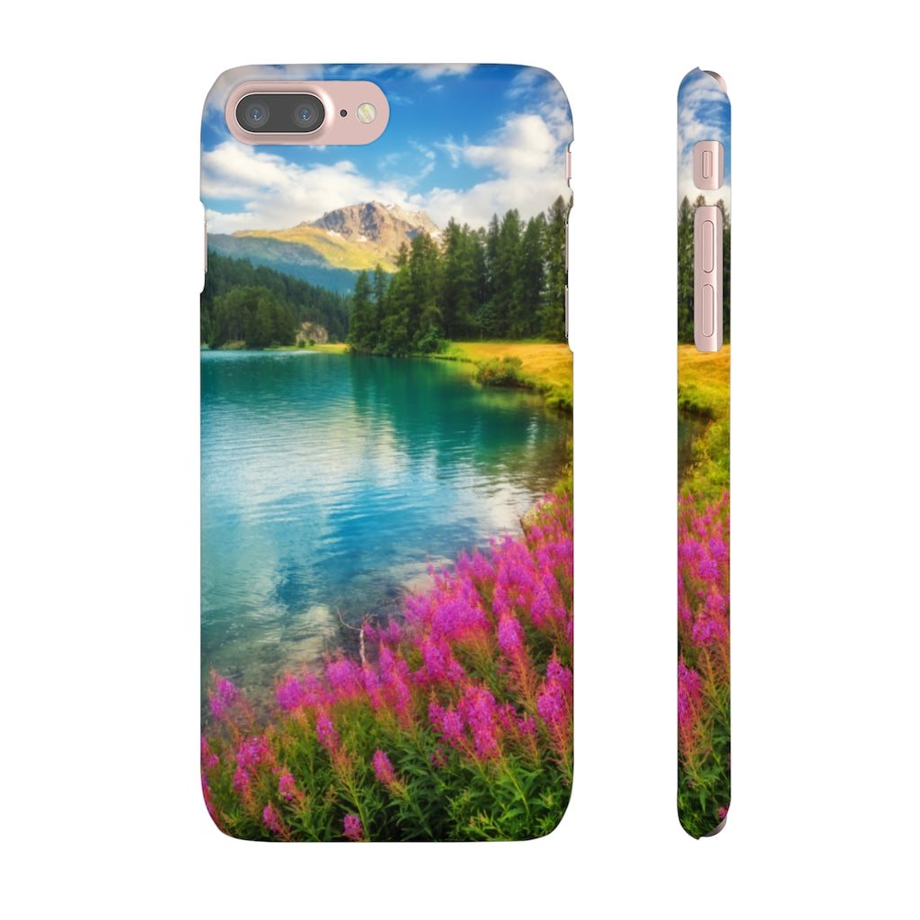 Fantastic Azure Alpine Lake Samsung/iPhone (Slim) Phone Case