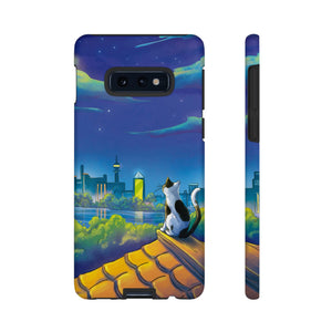 Cat Tin Roof Android Case (Protective) Samsung Galaxy S10E Matte Phone Case