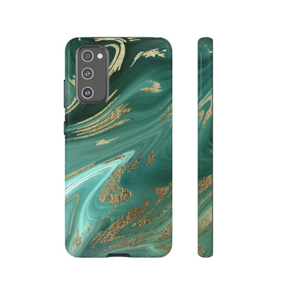 Green Marble Android Case (Protective) Samsung Galaxy S20 FE Glossy Phone Case