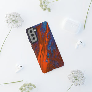 Orange Spikes Ink Art Android Case (Protective) Phone Case