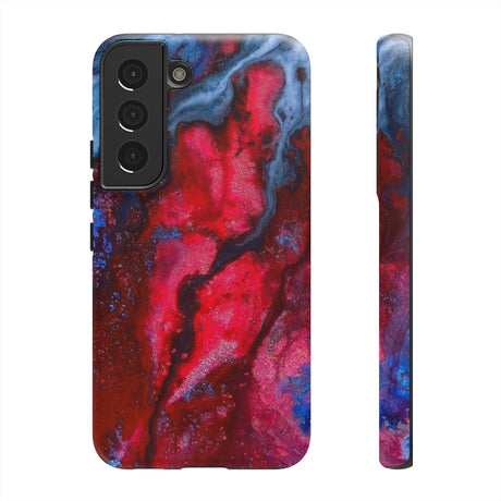 Neon Red Ink Art Android Case (Protective) Samsung Galaxy S22 Matte Phone Case