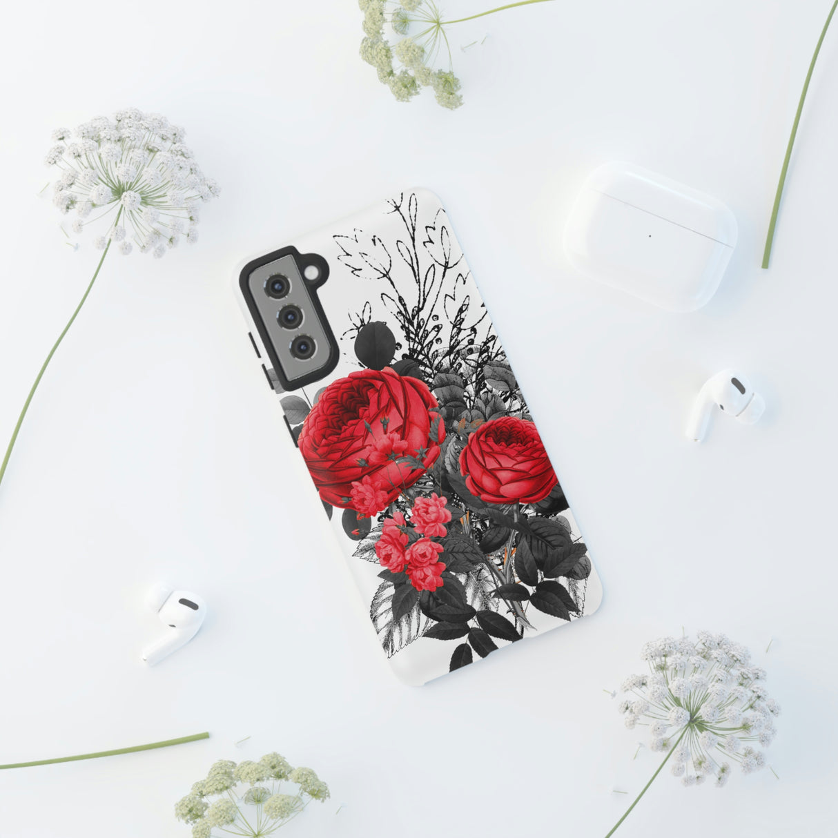 Roclop Gothic Flower Samsung Case (Protective) Phone Case