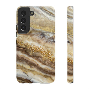 Gold Epoxy Android Case (Protective) Samsung Galaxy S22 Glossy Phone Case