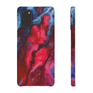 Neon Red Ink Art Android Case (Slim) Samsung Galaxy S20+ Glossy Phone Case