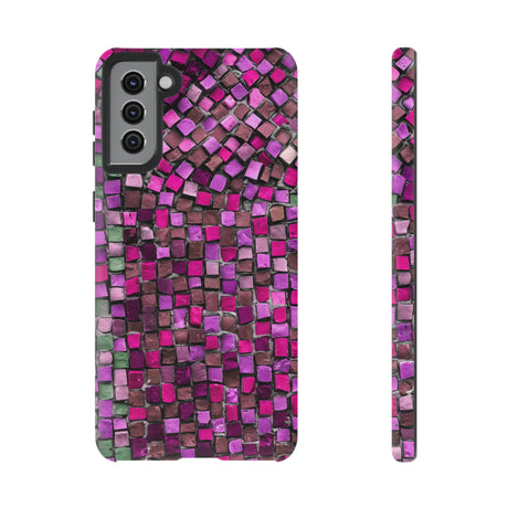 Purple Mosaic Android Case (Protective) Samsung Galaxy S21 Plus Matte Phone Case