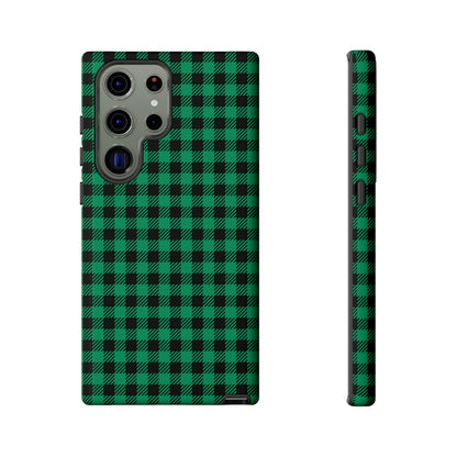 Green Flannel Android Case (Protective) Samsung Galaxy S23 Ultra Glossy Phone Case