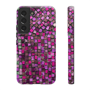 Purple Mosaic Android Case (Protective) Samsung Galaxy S22 Matte Phone Case