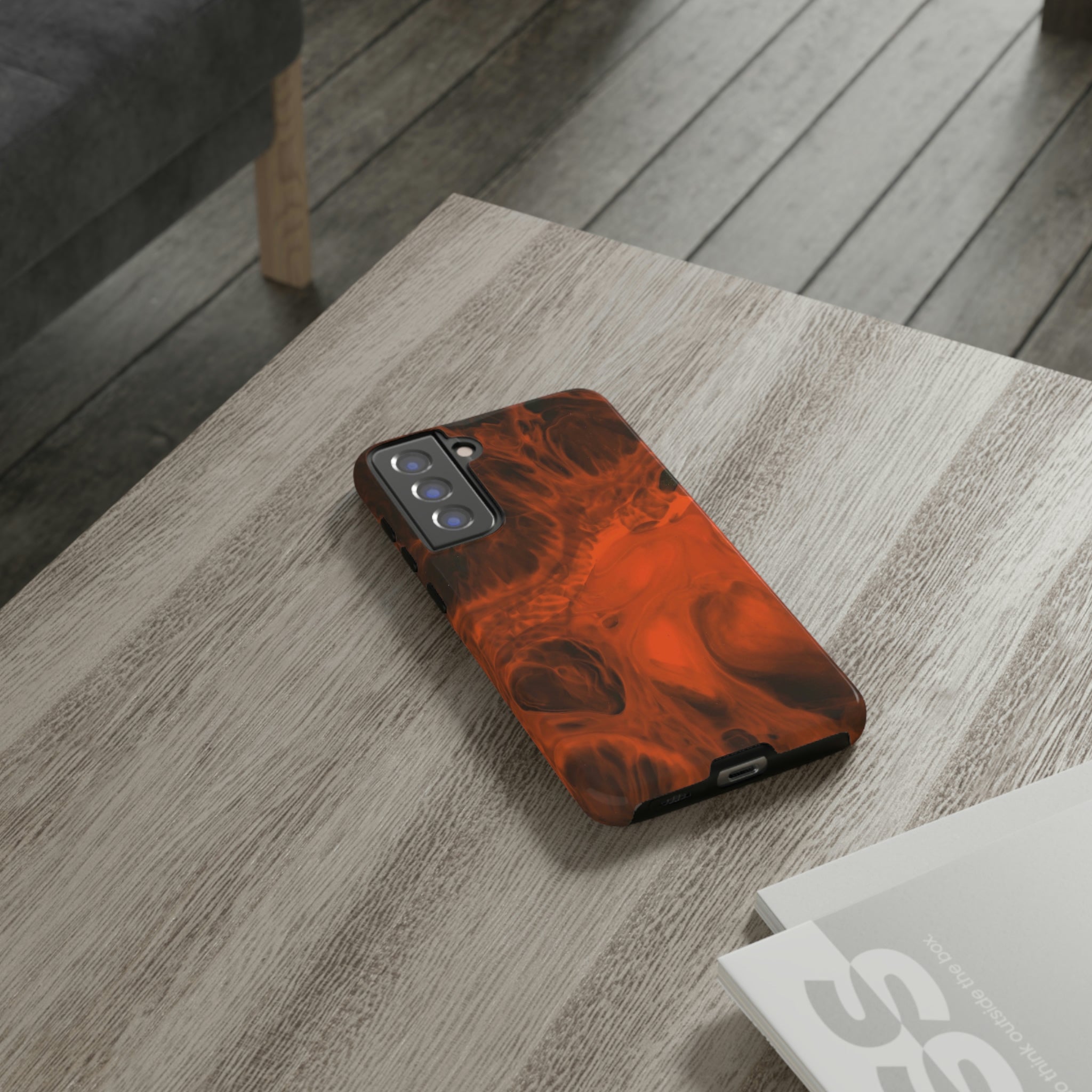 Red Flame Ink Art Android Case (Protective) Phone Case