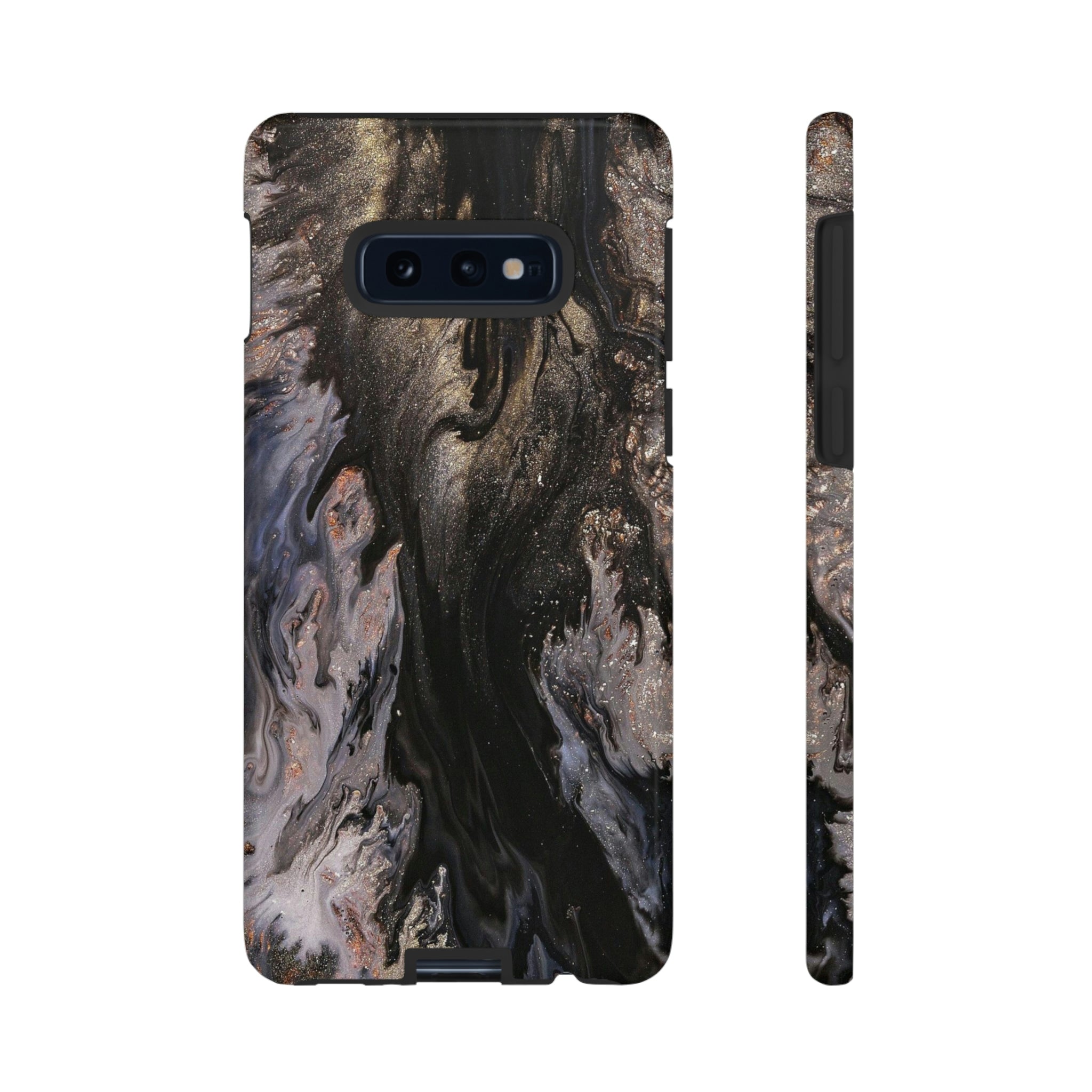 Dark Glitter Ink Art Android Case (Protective) Samsung Galaxy S10E Glossy Phone Case