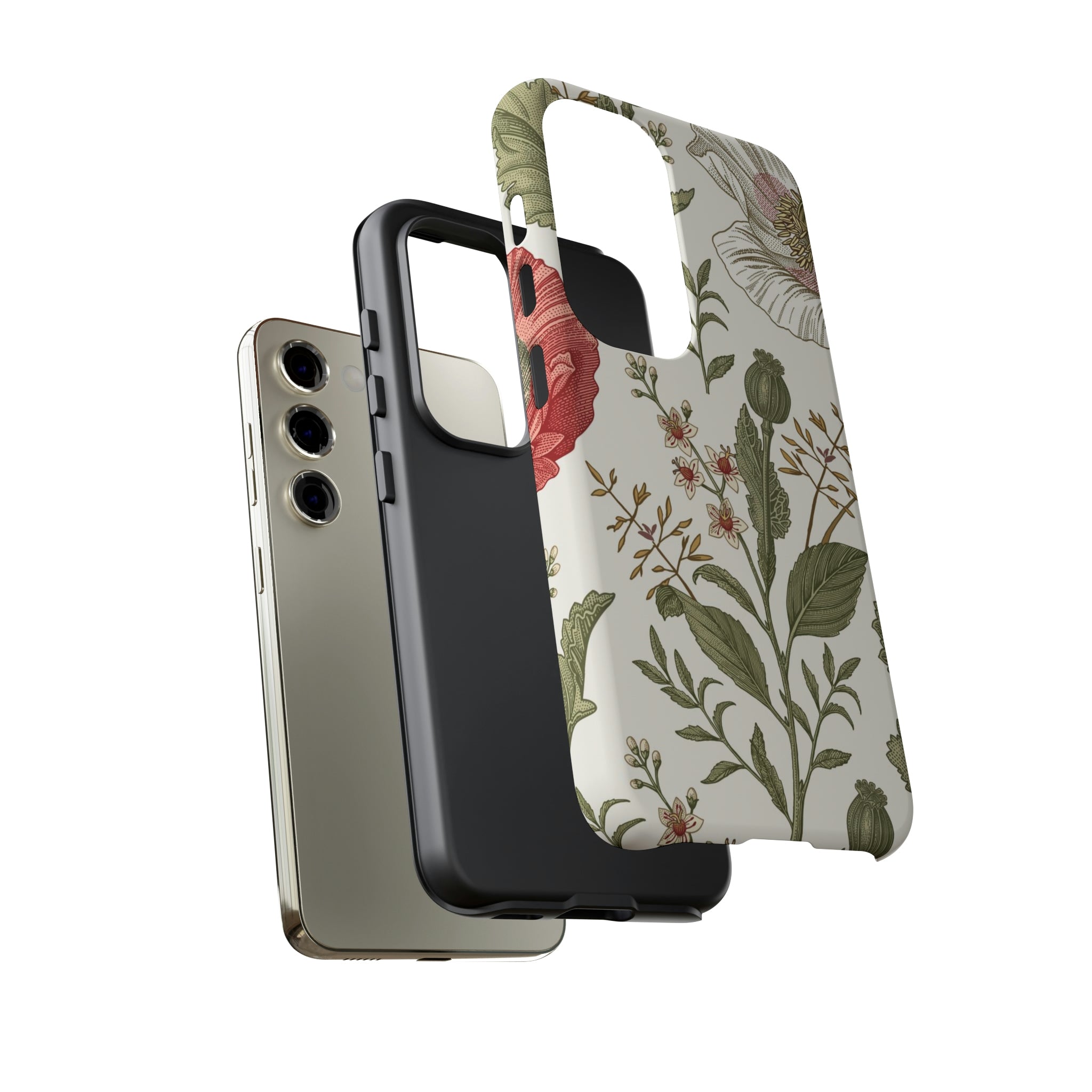 Poppy Vintage Flower Samsung Case (Protective) Phone Case