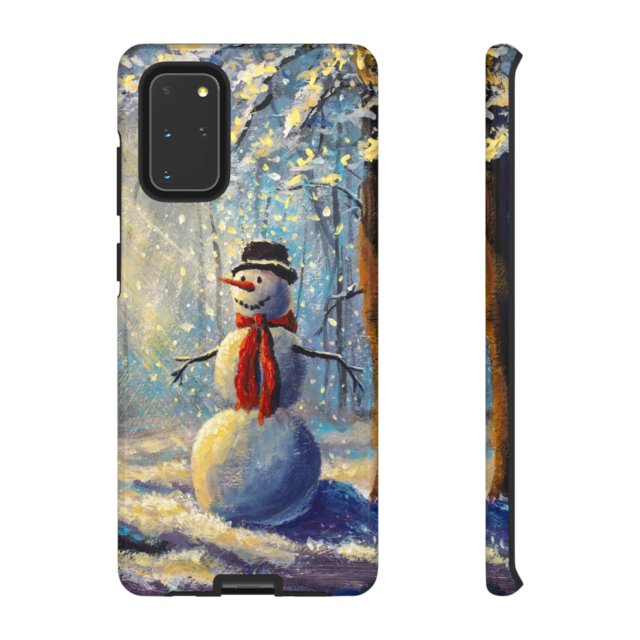 Happy Snowman Android Case (Protective) Samsung Galaxy S20+ Glossy Phone Case