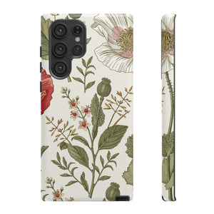 Poppy Vintage Flower Samsung Case (Protective) Samsung Galaxy S22 Ultra Glossy Phone Case