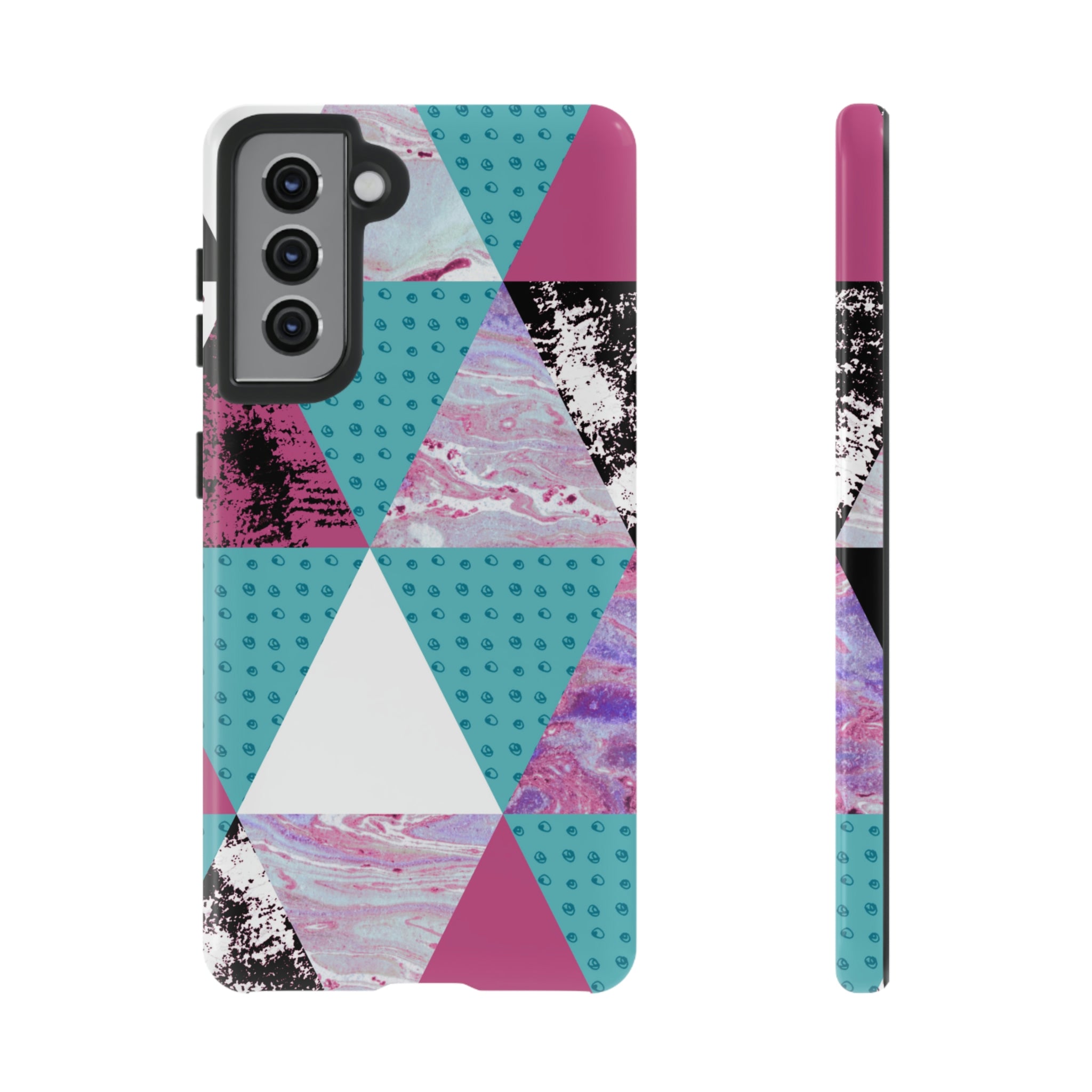 Grunge Triangles Android Case (Protective) Samsung Galaxy S21 Glossy Phone Case