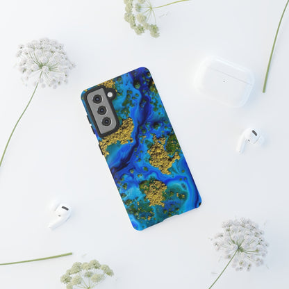 Blue Clear Ocean Ink Art Android Case (Protective) Phone Case