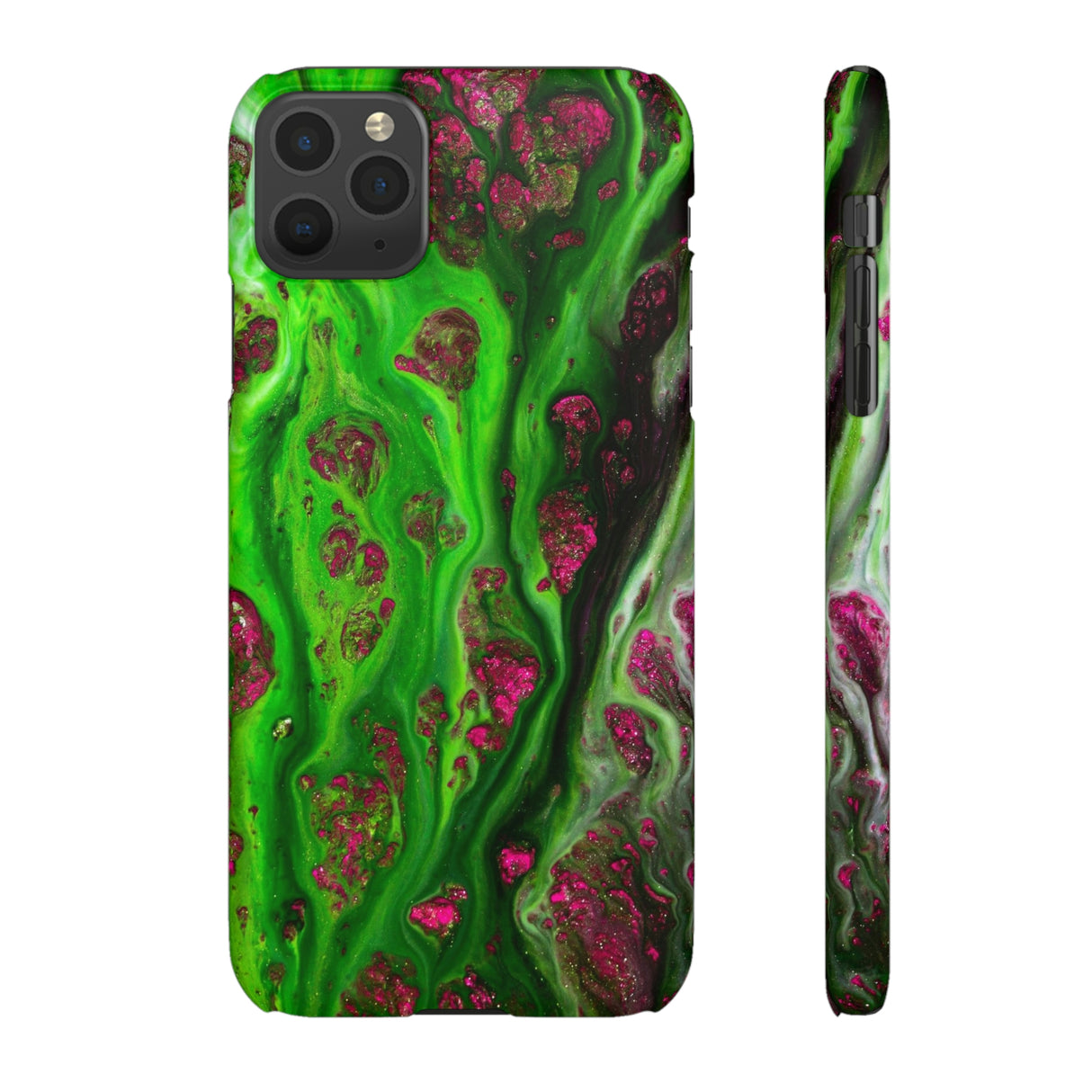 Toxic Green Ink Art iPhone Case (Slim) iPhone 11 Pro Max Matte Phone Case