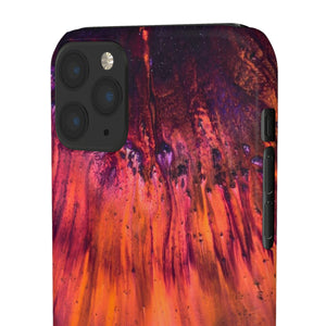 Orange Flow Ink Art iPhone Case (Slim) Phone Case