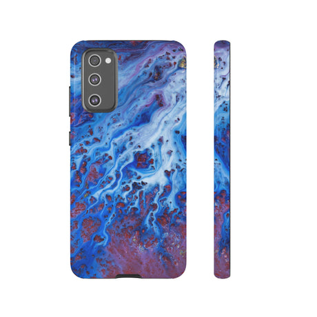 Ice Blue River Ink Art Android Case (Protective) Samsung Galaxy S20 FE Glossy Phone Case