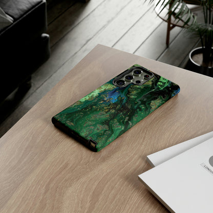 Green Liquid Marble Ink Art Android Case (Protective) Phone Case