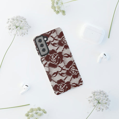 Red Rose Lace Gothic Flower Samsung Case (Protective) Phone Case