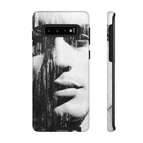 Black & White Pop Art Android Case (Protective) Samsung Galaxy S10 Matte Phone Case