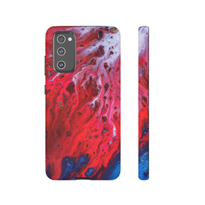 Bright Red Ink Art Android Case (Protective) Samsung Galaxy S20 FE Matte Phone Case