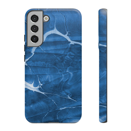 Ebru Blue Android Case (Protective) Samsung Galaxy S22 Plus Matte Phone Case