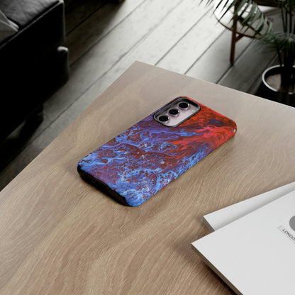 Blue Lava Ink Art Android Case (Protective) Phone Case