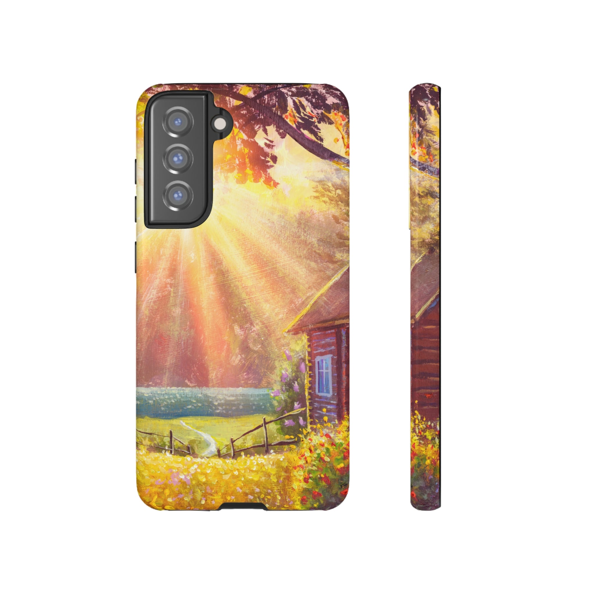 Flower Bushes Android Case (Protective) Samsung Galaxy S21 FE Glossy Phone Case