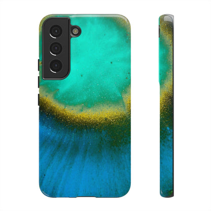 Green Yelly Ink Art Android Case (Protective) Samsung Galaxy S22 Glossy Phone Case