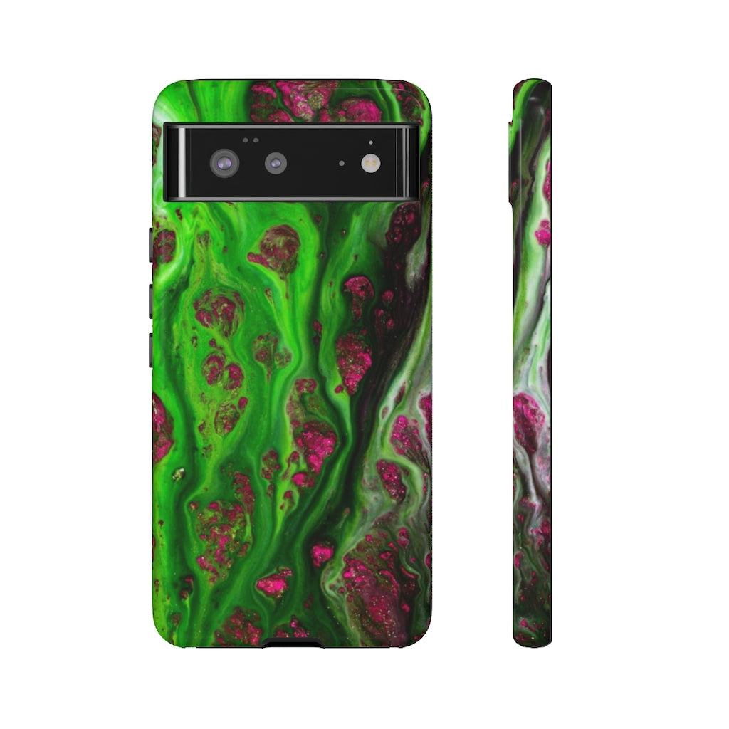 Toxic Green Ink Art Android Case (Protective) Google Pixel 6 Glossy Phone Case