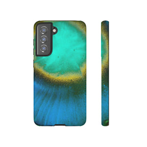 Green Yelly Ink Art Android Case (Protective) Samsung Galaxy S21 FE Matte Phone Case