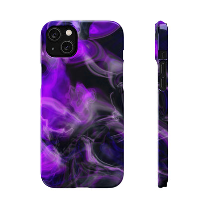 Purple Marble iPhone Case (Slim) iPhone 14 Plus Glossy Phone Case