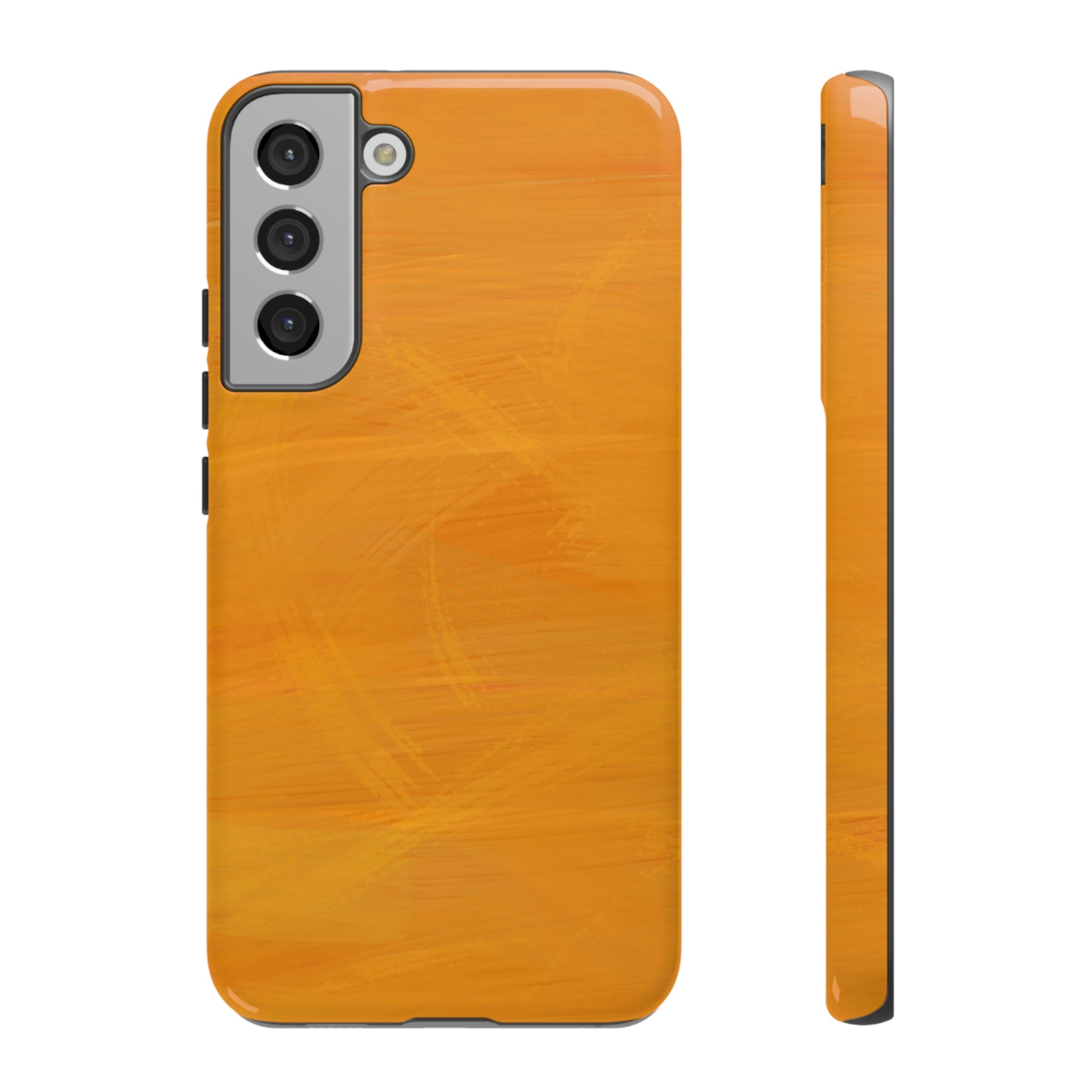 Abstract Orange Android Case (Protective) Samsung Galaxy S22 Plus Glossy Phone Case