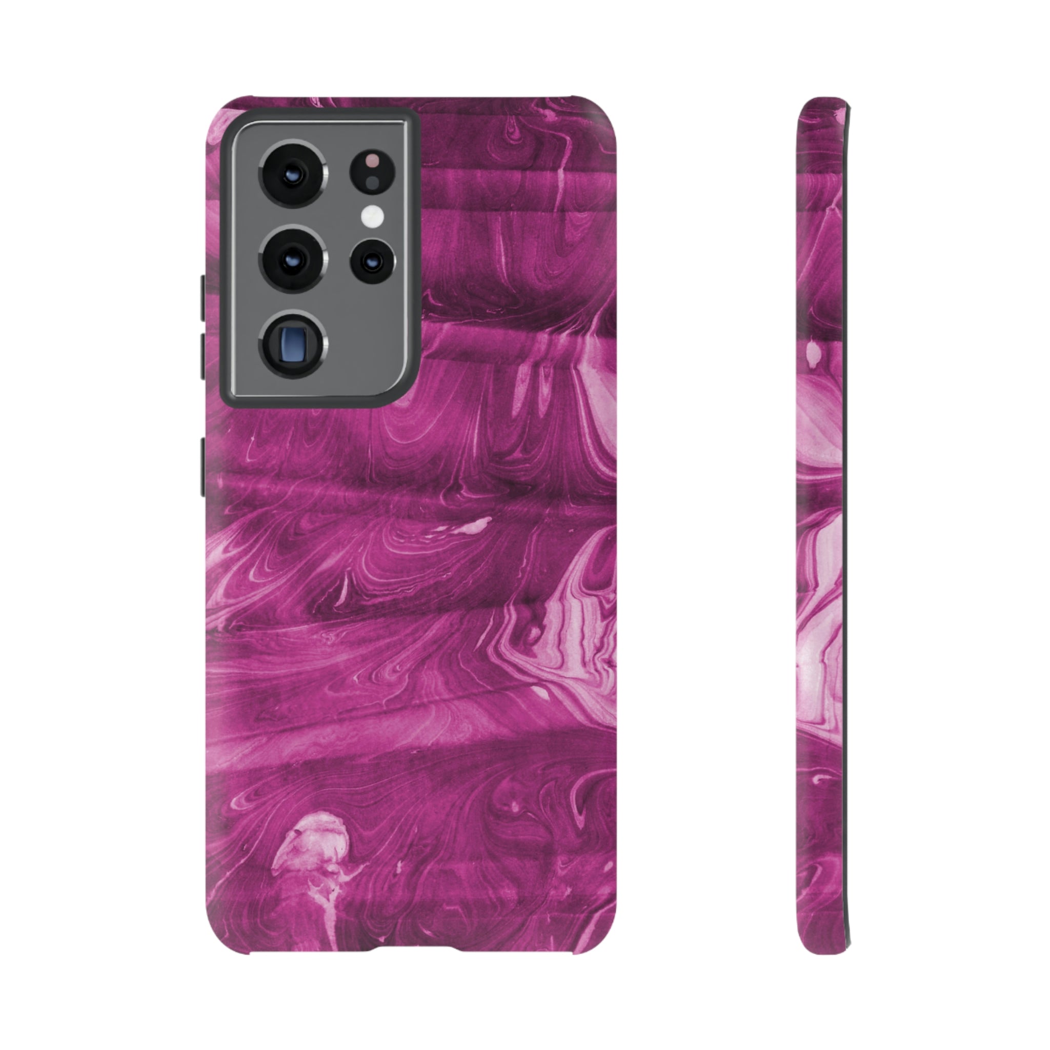 Ebru Purple Android Case (Protective) Samsung Galaxy S21 Ultra Matte Phone Case