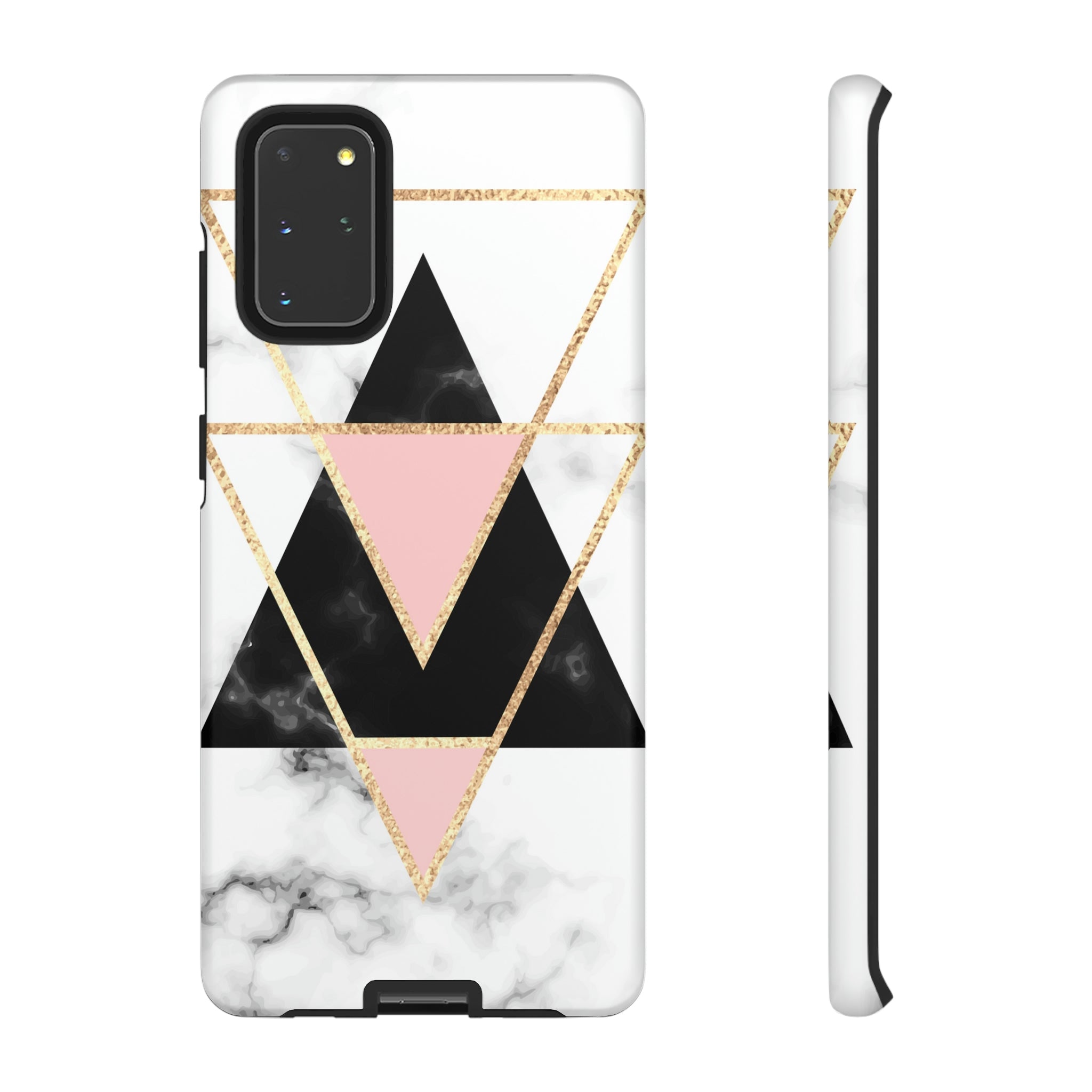 Marble Triangles Android Case (Protective) Samsung Galaxy S20+ Matte Phone Case