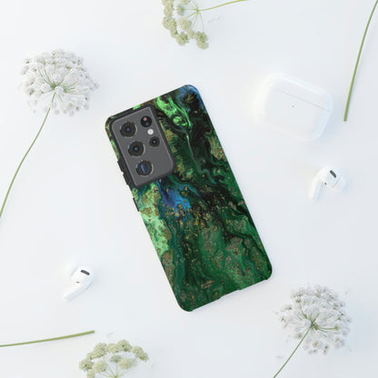 Green Liquid Marble Ink Art Android Case (Protective) Phone Case