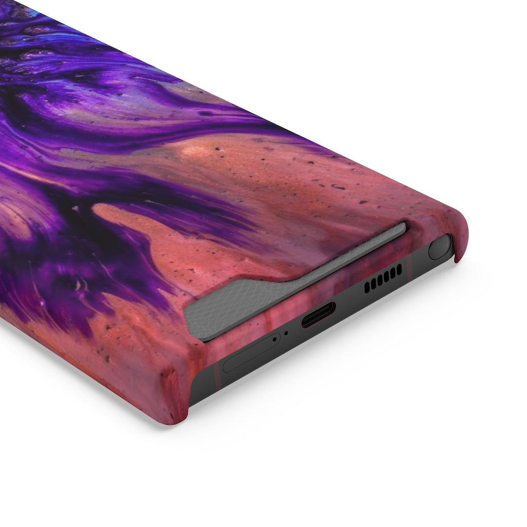 Purple Flow Ink Art Android Case (Card) Phone Case