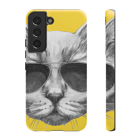 Cool Cat Portrait Android Case (Protective) Samsung Galaxy S22 Matte Phone Case