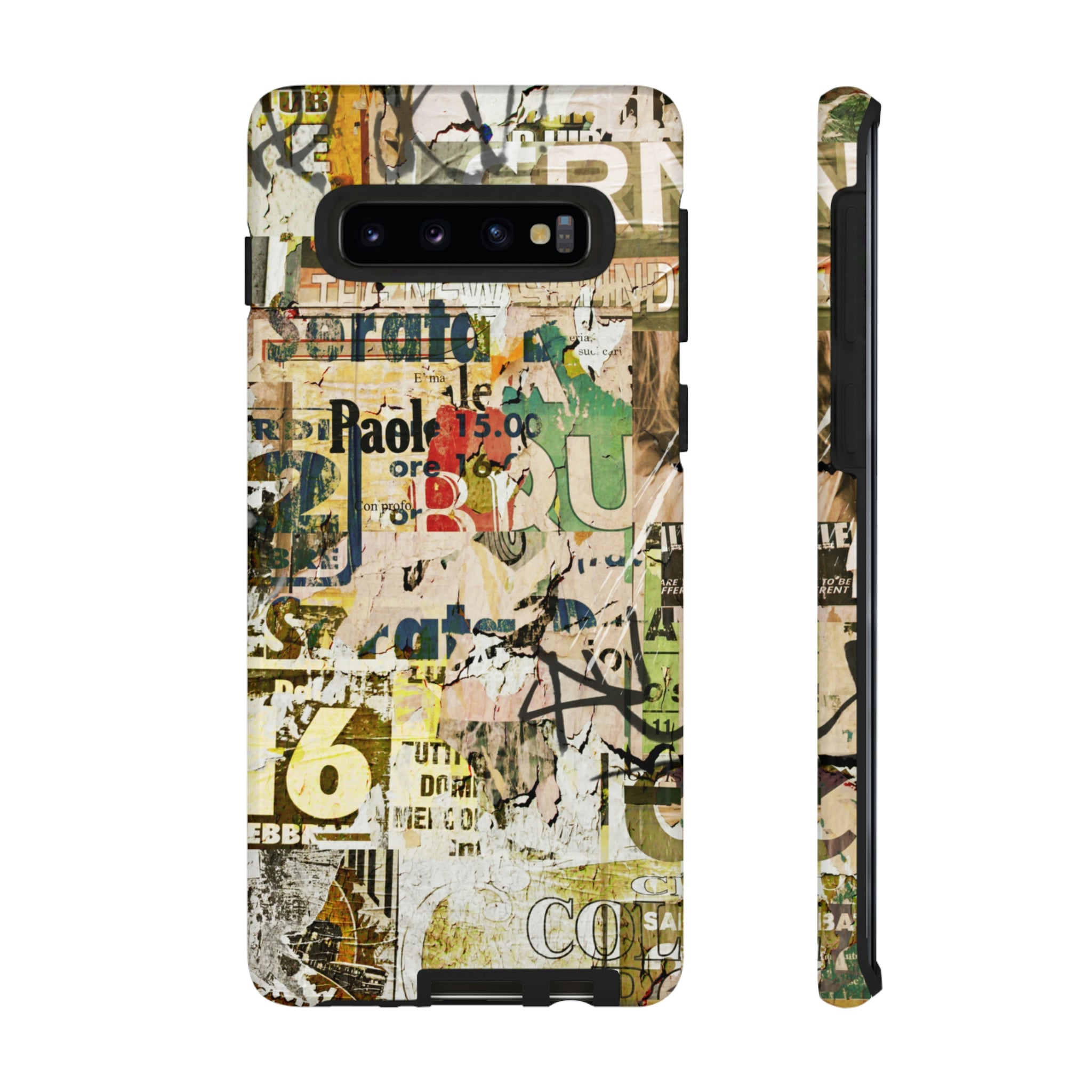 Grunge Vintage Poster Android Case (Protective) Samsung Galaxy S10 Glossy Phone Case