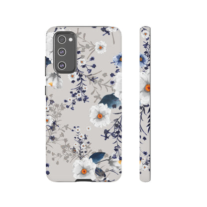 Blue Summerflowers Android Case (Protective) Samsung Galaxy S20 FE Matte Phone Case