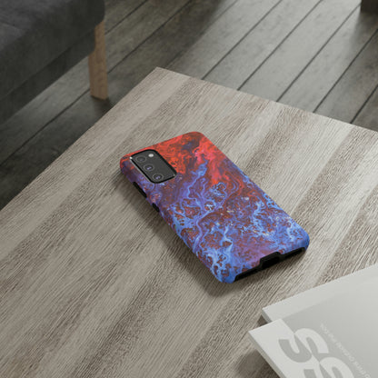 Blue Lava Ink Art Android Case (Protective) Phone Case