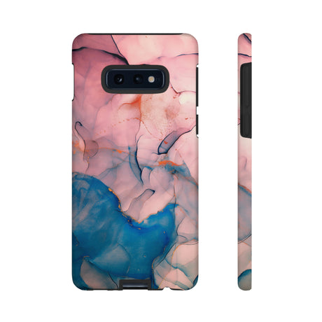 Pink Alcohol ink Marble Android Case (Protective) Samsung Galaxy S10E Matte Phone Case