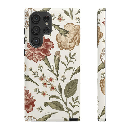 Carnation Vintage Flower Samsung Case (Protective) Samsung Galaxy S22 Ultra Matte Phone Case