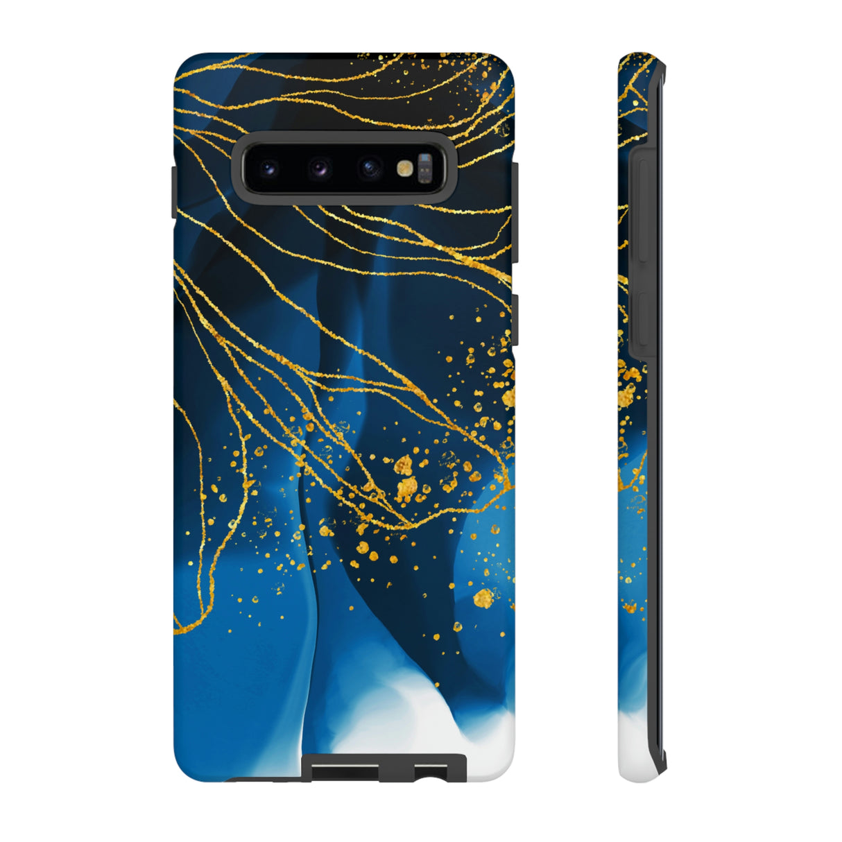 Blue Watercolor Art Android Case (Protective) Samsung Galaxy S10 Plus Matte Phone Case