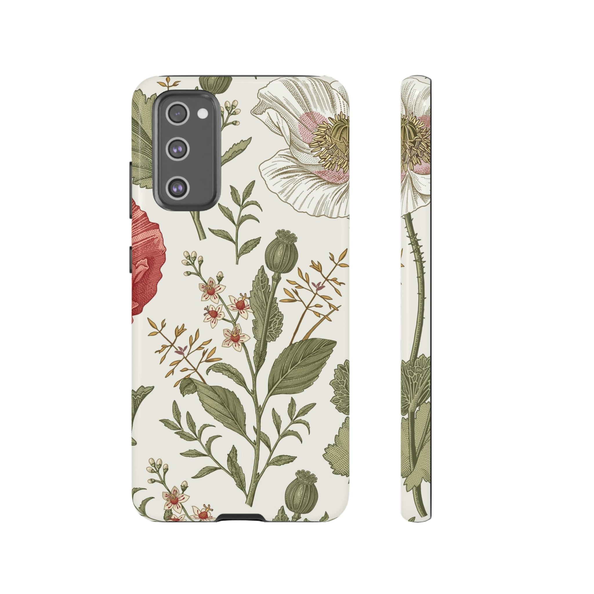 Poppy Vintage Flower Samsung Case (Protective) Samsung Galaxy S20 FE Glossy Phone Case